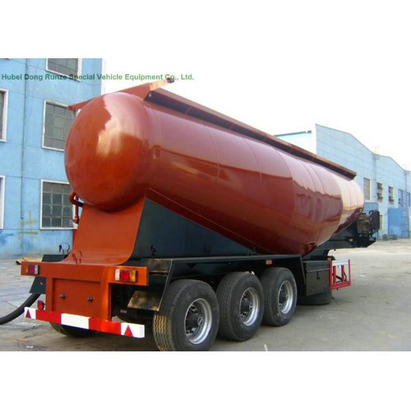 2 Axles V Type Tank Semi Trailer For Dry Powder Meterial Carry 40 - 45 M3 Capacity