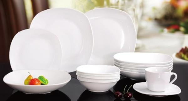 white Square shape porcelain/ceramic dinner plate12/20/30pieces dinnerware sets/  from beiliu Manufacturer&factory china