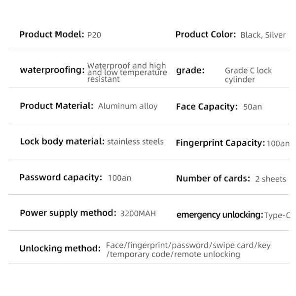Tuya App Full Automatic Aluminum Door Lock With 3D Face Recogination Video Intercom Digital Door Auto Lock Smart Lock Cnc