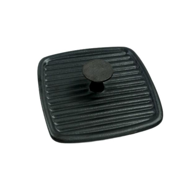 chapa para assar Pan With Press do assado da chapa para assar da grade do ferro fundido de 51.2*26.5cm