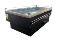 Refrigerador estático Supermercado Ilha Freezer Commercial Vidro Aberto Vitrine de Frutas Horizontal