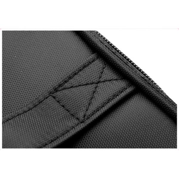 New Fashion Large Capacity Women Double Layer Black Waterproof Nylon Cosmetic Makeup Brush Bag Organizer