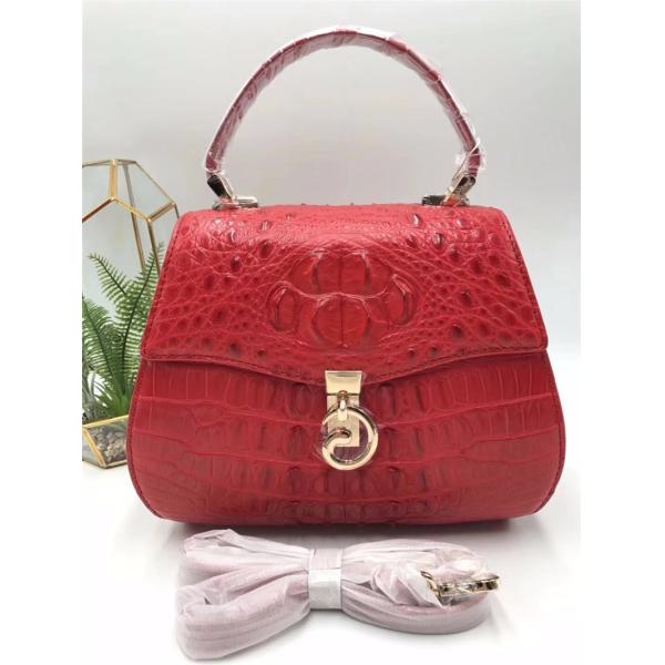 Authentic Crocodile Skin Lady Saddle Purse Genuine Alligator Leather Female Small Handbag Women Crossbody Shoulder Bag