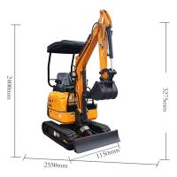 Mini mini excavadora de excavación de 1,8 toneladas 2,0 toneladas 2,5 toneladas 3,0 toneladas para la granja bodega jardín agrícola
