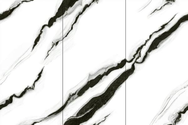 Carrelage en porcelaine émaillée polie blanc Carrara 900x1800mm antidérapant