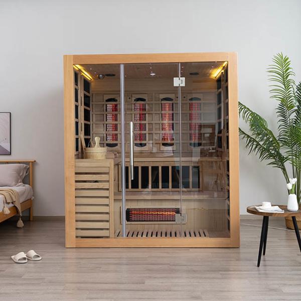 Combination Traditional Indoor Infrared Steam Sauna For 4 People 2700W
