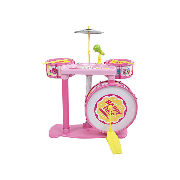 Colorful Kids Musical Instrument Toys Jazz Drums With Cymbal And Microphone