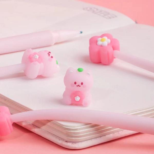 Squishy Pens For Kids,Cartoon Cute Fun Pens,Black Gel Ink Pens For Kids Party Favors Classroom Prizes School Office Home Supplies