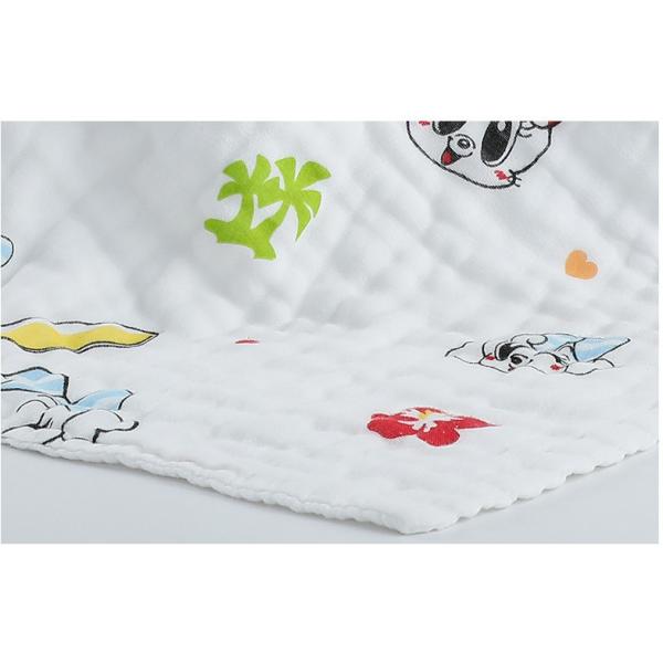 En imprimant la crêpe naturelle épaisse 260GSM de la fibre 40S enveloppez les serviettes couvrantes de Bath de couche-culotte couvrent six couches de Gauze Cotton Fabric