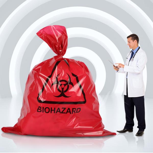 Автоклав полиэтиленового пакета Biohazard 135 градусов PP красный для медицинского