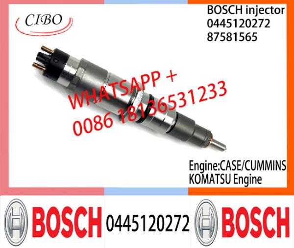 Conjunto original 0445120272 do injetor de combustível diesel de BOSCH 0445120272 87581565 para o motor de CUMMINS KOMATSU do CASO