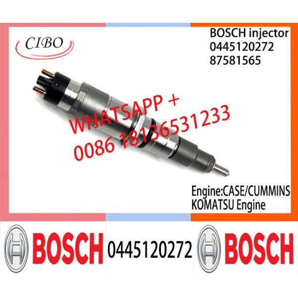 Собрание 0445120272 инжектора дизельного топлива BOSCH 0445120272 первоначальное 87581565 для двигателя СЛУЧАЯ CUMMINS KOMATSU