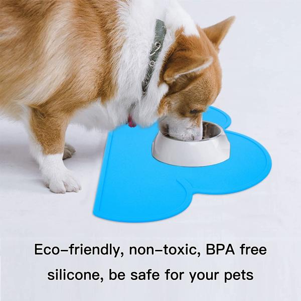 Силиконовый коврик для кормления домашних животных Коврик для кошек для собак с поднятым краем Противоскользящий водонепроницаемый коврик для домашних животных Коврик для кормления домашних животных