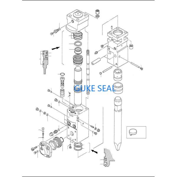 65mm Hydraulic Breaker Seal Kit for Furukawa HB5G Oil Resistance