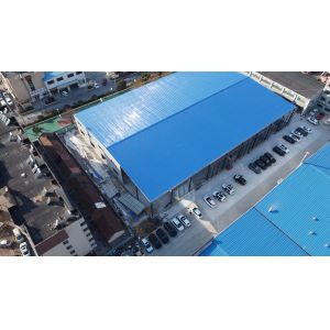 Pre-engineered Steel Structure Warehouse, with rigid frame, purlins, roof & wall cladding, anti-corrosion coating, customized size for storage & industrial use