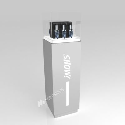 GDR05-JC02 Beauty Display Rack with Translucent Light Panel and Glass Cabinet for High-end Cosmetics Specialty Store