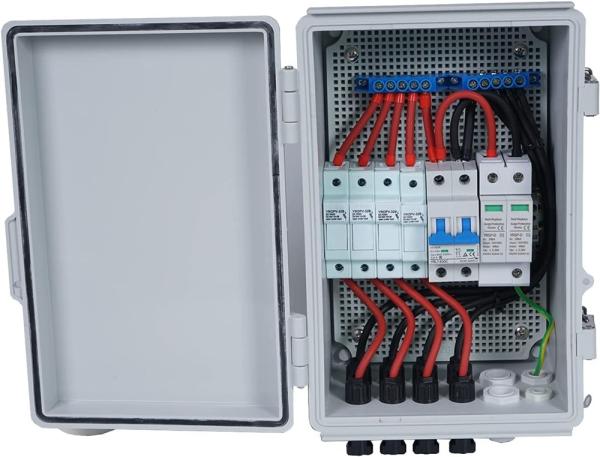 18 in 1out 500vac Ip65 Pv 4 String For Panel Solar Power Meter Combiner Box avoid damage to photovoltaic panels