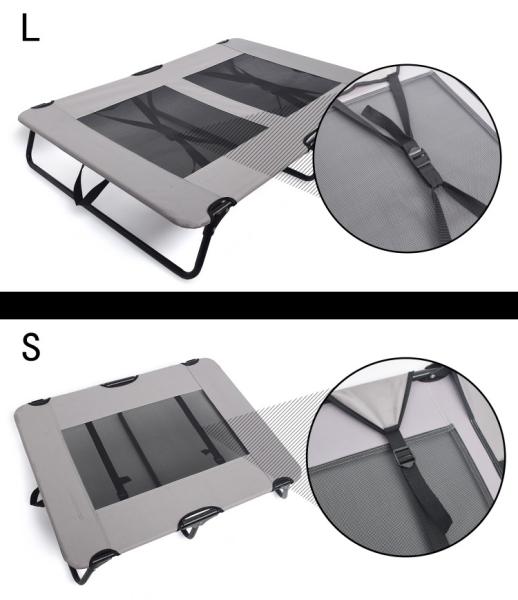 Outdoor Indoor Pet Bed Cushion Elevated Cooling Pet Cot Bed With Strong Mesh Steel