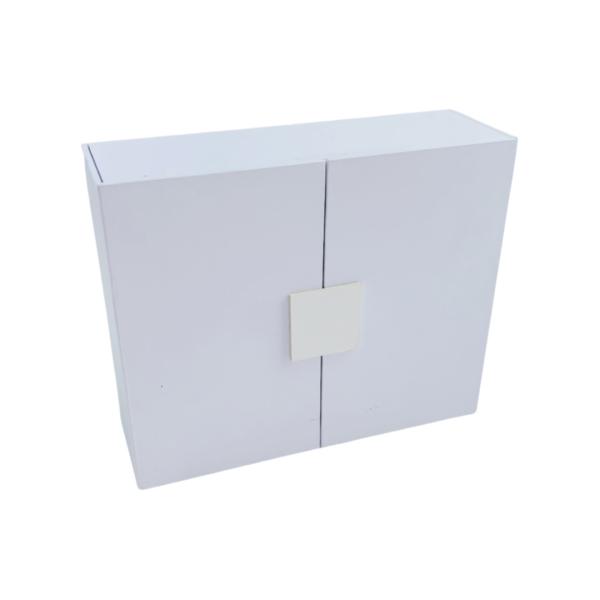 Customized Designs Paper Box Packaging Eco-friendly White Double Door Magnetic Gift Box Essence Skincare Packaging Box