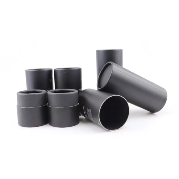 Black Cardboard Tube Boxes for Essential Oil Dropper Bottles Cosmetic Packaging Tubes
