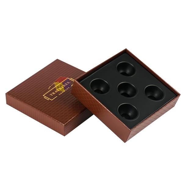 Recyclable Luxury Handmade 2 Piece Lid And Base Paper Candy Chocolate Boxes Packing Custom Logo With Insert