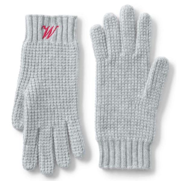 Warm Waffle Stitch Knitted Hat Scarf Gloves Sets For Women 7GG Gauge Durable