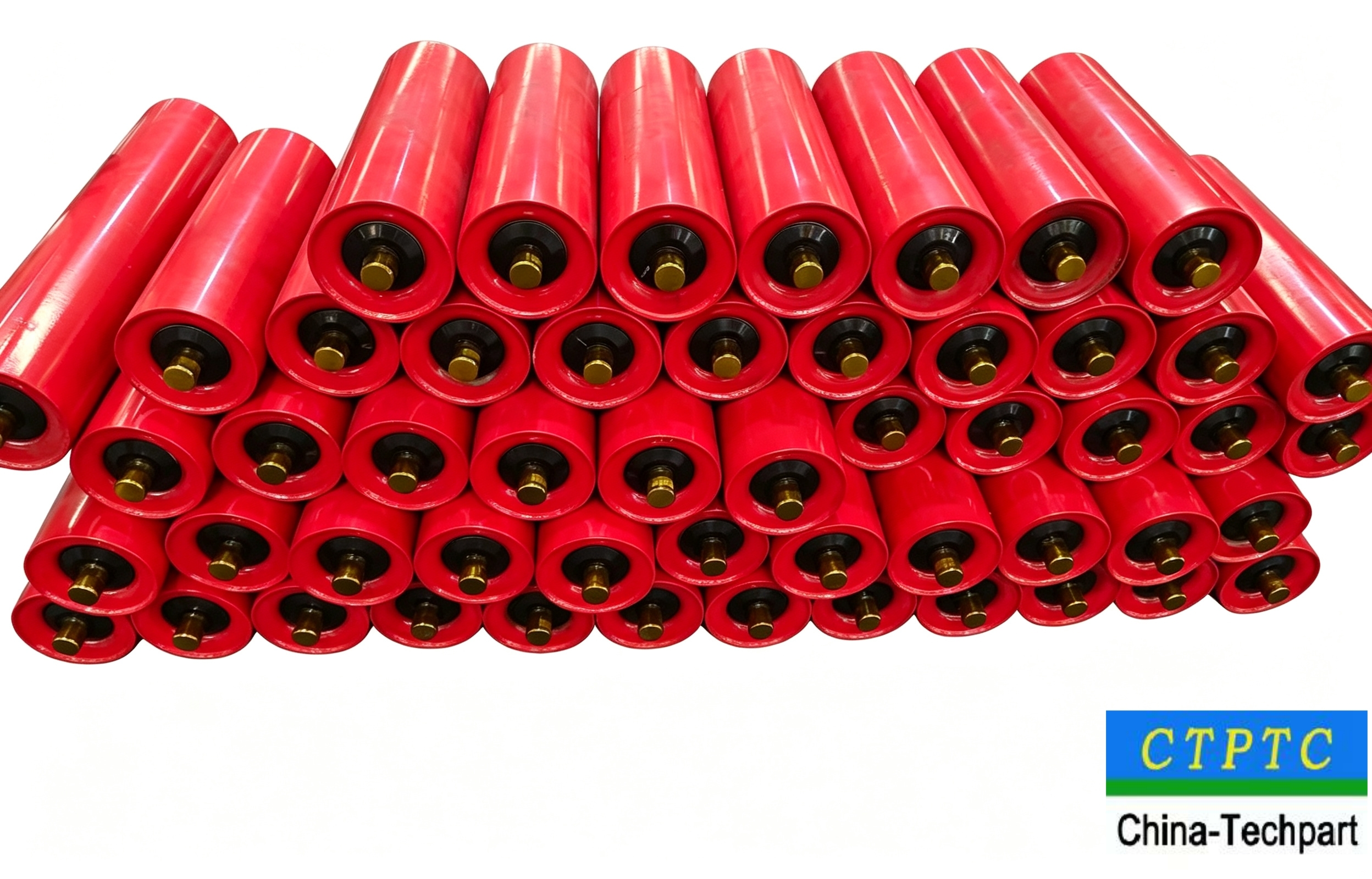Rubber Covered Conveyor Roller and Impact Idler with Bolt-on Mounting and 1 Year Warranty for Belt Conveyor Systems