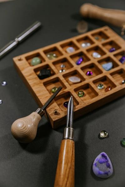 wooden jewelry Tray Gem Stone Tray Crystal Tray  jewelry organizer  Ring