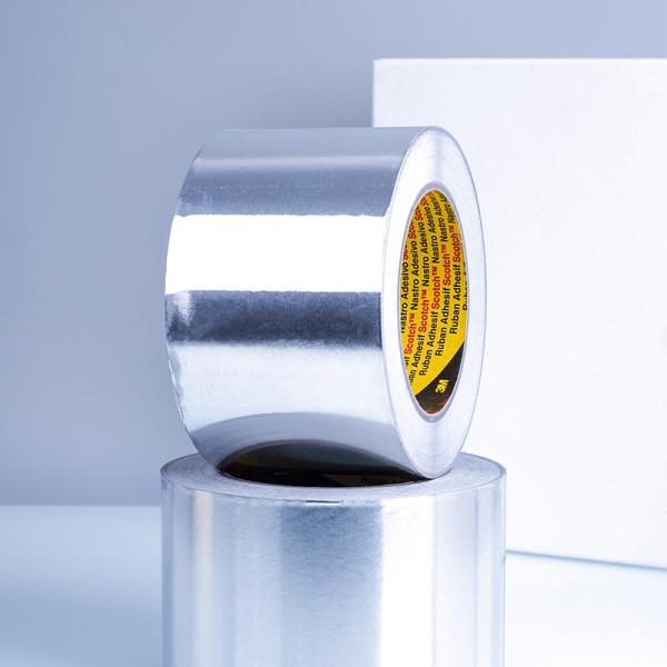 3M 1436 Silver Color Aluminum Foil Tape 75MM X 50M Pipe Sealing Tape