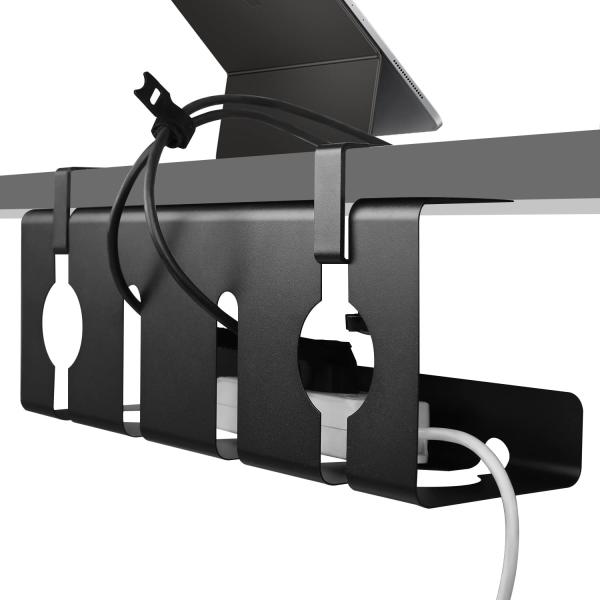 Revestimento em pó Casa Escritório Parede teto Montagem de mesa Cable Management Rack Tray Com Clamp