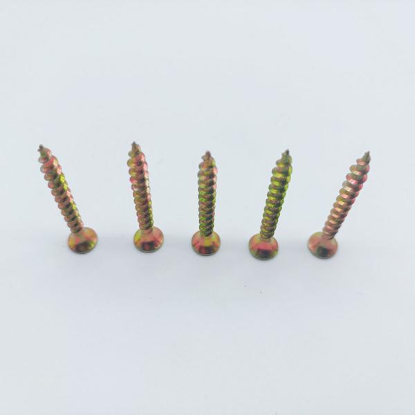 Yellow Zinc Plated Bugle Head Wood Screw For Strong And Secure Joinery