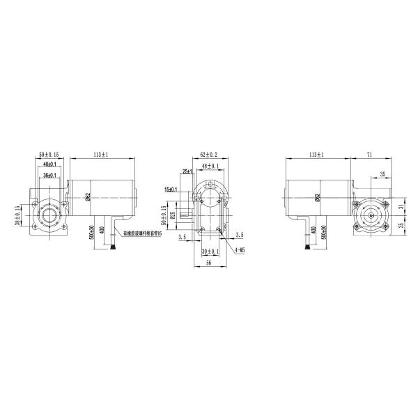 Мотор 220rpm 1A 3.5N.M 114W 24V коробки передач червя DC 63BLX01-XXWG15R