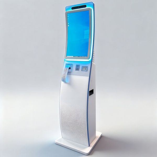 27/32 Inch Floor Standing Touch Screen Self Service Kiosk with 1920X1080 Resolution for Self Ordering and Interactive Use