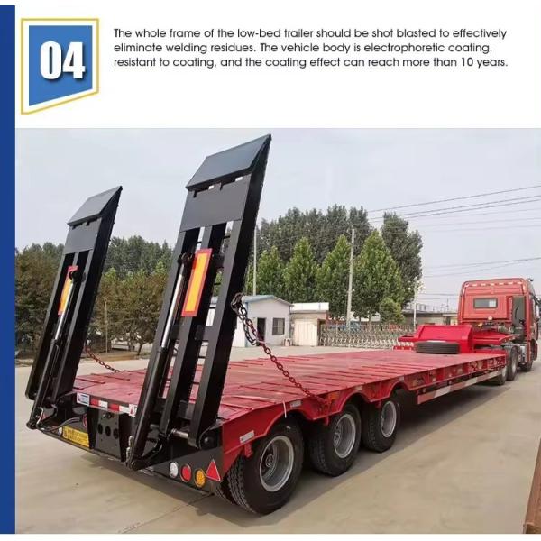 13t Axle 40FT Container Flatbed Semi Trailer Tandem Customized Trailer with 12 Tires