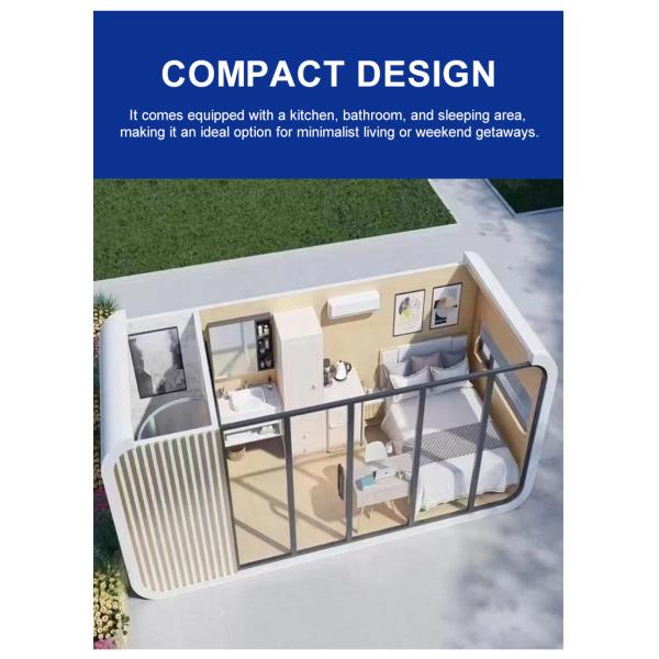 Installation of Apple Cabin House with Metal Carved Panel Exterior Wall and Lighting Socket Switch Electricity