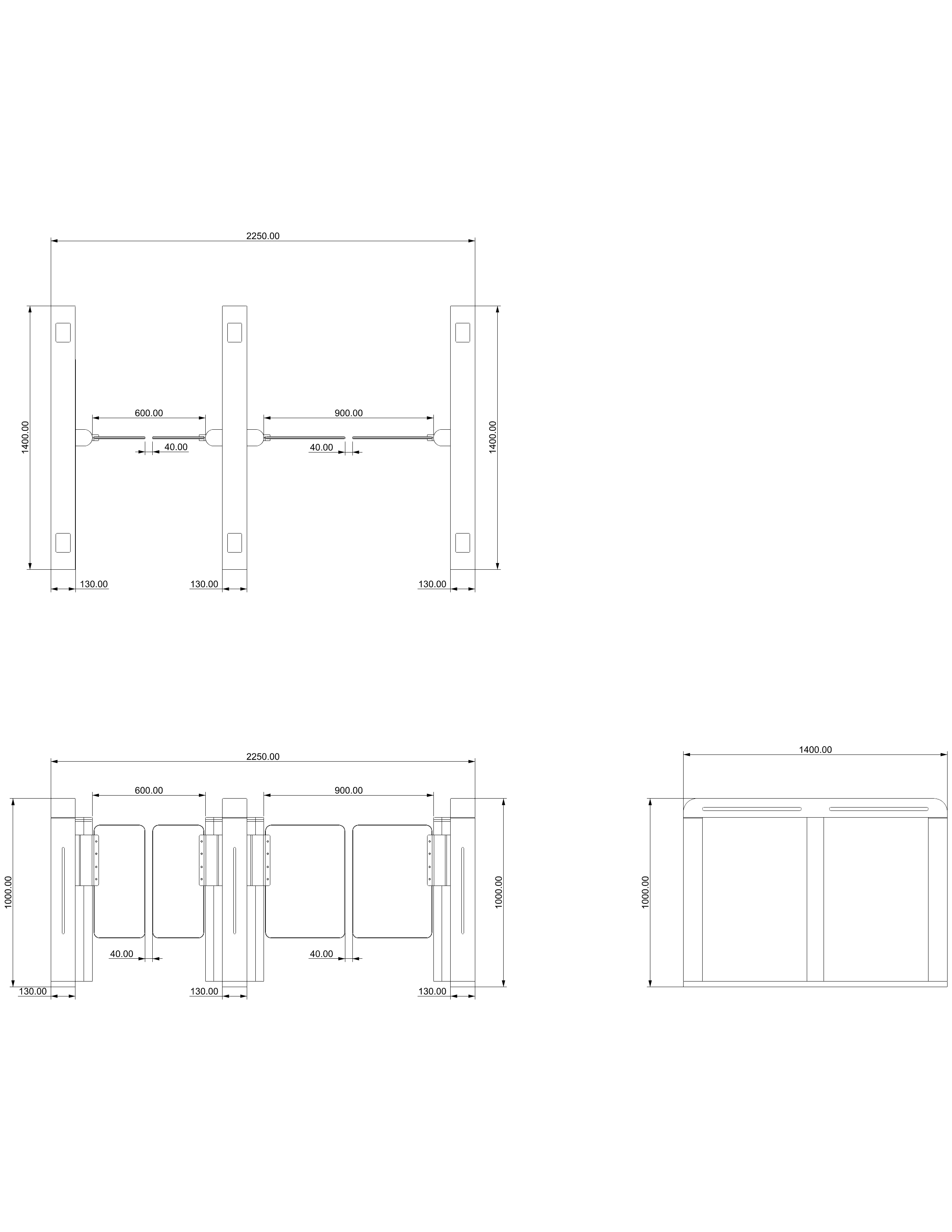 Smart Speed Gate Turnstile For Supermarket Stainless Steel QR Reader