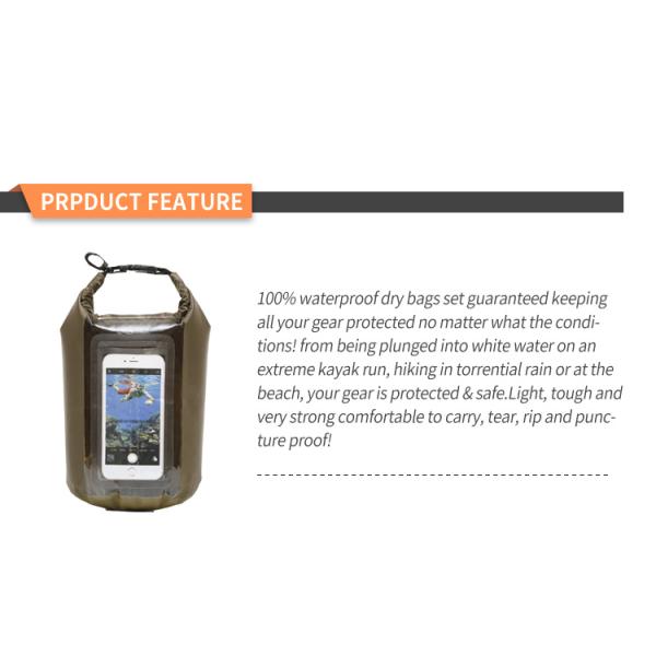 OEM ODM Triathlon Accessories 5L 10L 20L 30L PVC Ocean Pack Dry Bag