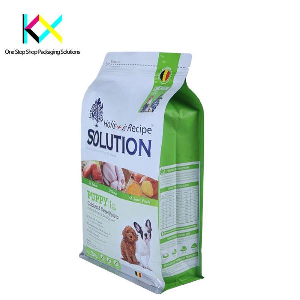3Lb Biodegradable Plastic Pouches Flat Bottom Packaging Dog Food Bags
