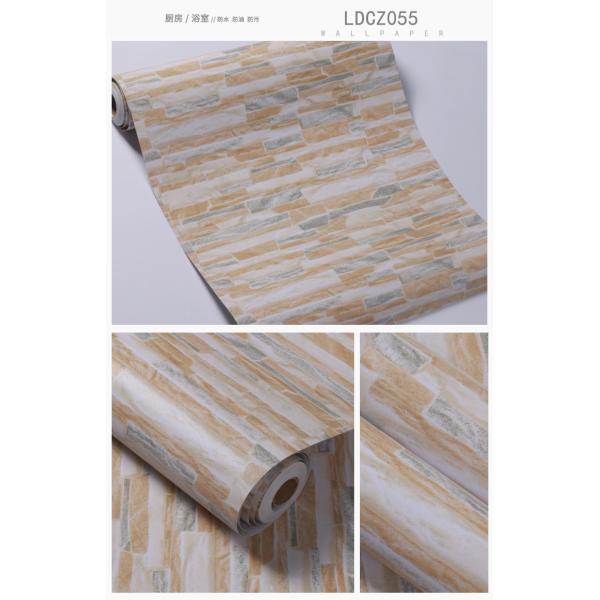 Commerce Waterproof Vinyl Wallpaper Sticker for Bathroom and Kitchen Decoration Adhesive Installation Resistant to Moisture