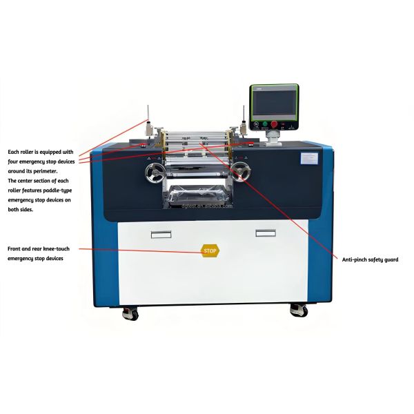 EN1417 Intelligent Safety Type Two Roll Mill Two Roll Rubber Mixing Mill Machine With Safety Protection