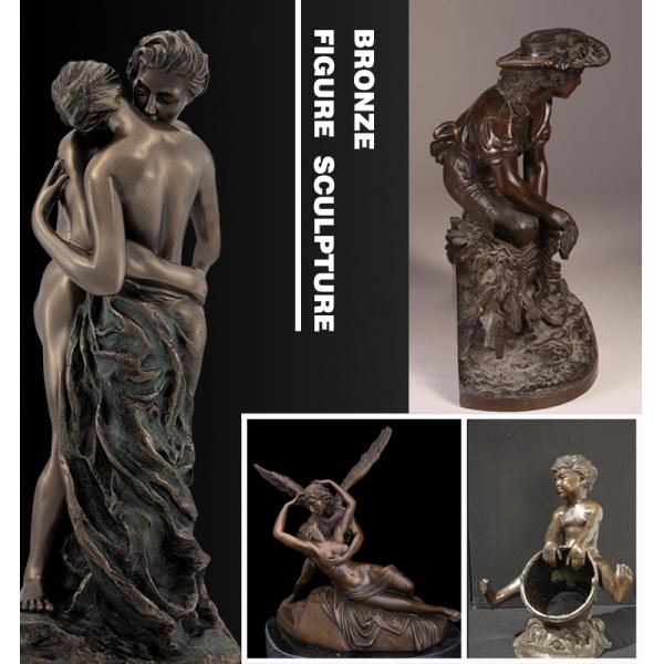 Home Decoration Antique Cast Iron Statues Lost - Wax Casting Process