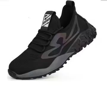 Steel Toe Anti-smashing Flyknit Mesh Safety Shoes With Kevlar Midsole Breathable Design For Comfortable Work
