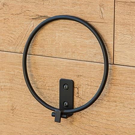 6 polegadas 3 peças preto de planta de pot stand anel de parede montado em pó de metal revestido acabamento decoração de casa