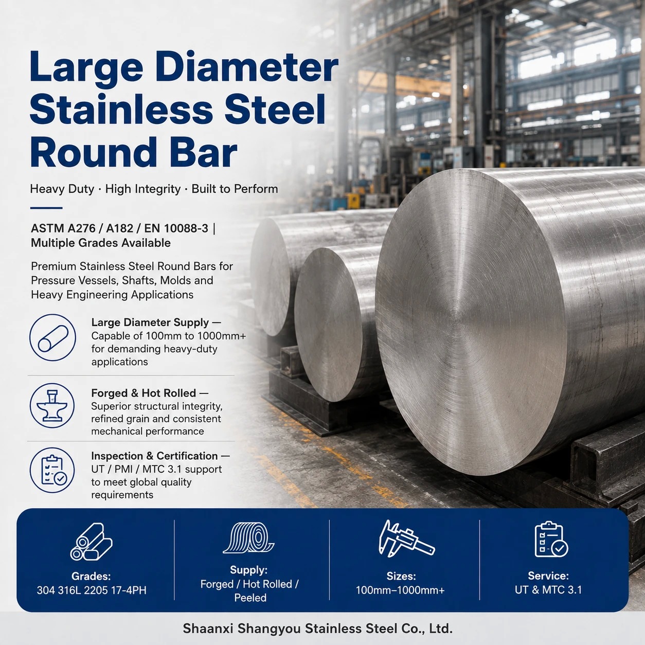 Large Diameter Stainless Steel Round Bar