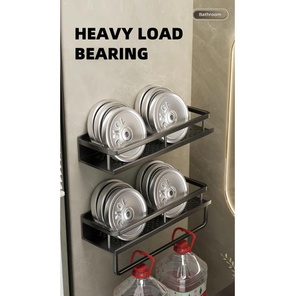 Bathroom Shower Accessories Wall Hung Modern Premium Aluminum Electroplated Black