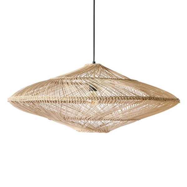 Restaurant Lights Living Room Suspension Creative UFO Shades Rattan Pendant Lights(WH-WP-128)