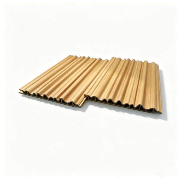 Waterproof Corrugated 3D Slat PVC Fluted Wall Panels 158x14mm Interior Decor Cladding for TV Background Walls