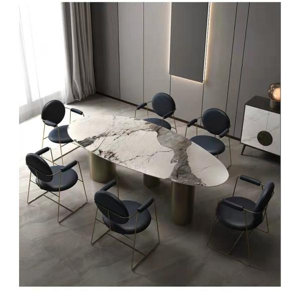 Рамка металла нержавеющей стали обедая стулья с оружиями минималистские 66x57x83cm