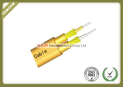 Flat Twin Duplex Indoor Fiber Optic Cable With Inner Outer Sheath For Telecommunication