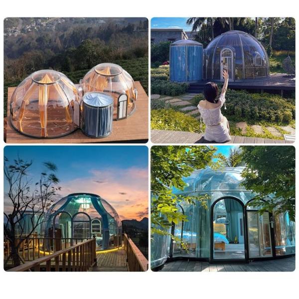 PC Outdoor Bubble House Combination for Camping Hotel Homestay Bar and Transparent Yurt Tent